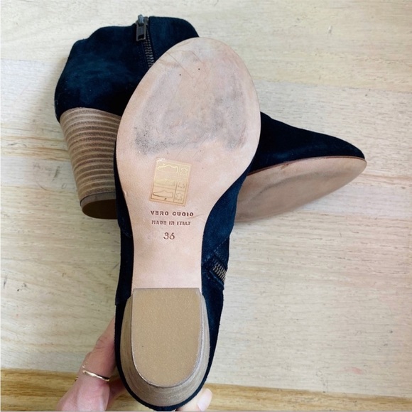 Club Monaco genuine suede heeled ankle booties - Picture 6 of 6